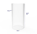 Clear Acrylic Tube 3 (75mm) Diameter x 8 Long, 5/64 Wall Thickness DIY Craft
