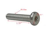 FixtureDisplays? Button Head Socket Cap Screws M6x30mm Pitch 1.00mm  20PK 15150-20PK
