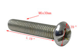 FixtureDisplays? Phillips Round Head Screws M6x30mm Pitch 1.00mm  20PK 15157-20PK