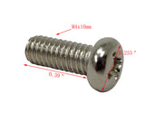 FixtureDisplays? Phillips Round Head Screws M4x10mm Pitch 0.7mm  20PK 15165-20PK