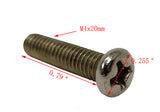FixtureDisplays? Phillips Round Head Screws M4x20mm Pitch 0.7mm  20PK 15167-20PK