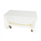 FixtureDisplays® Large "In Remembrance of Me" Embroidery Altar Frontal Holy Communion Table Cloth Cover 52X96" Gold Encriptions 15174