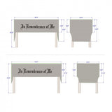 FixtureDisplays® Large "In Remembrance of Me" Embroidery Altar Frontal Holy Communion Table Cloth Cover 52X96" Gold Encriptions 15174