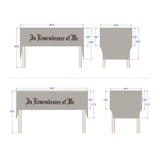 In Remembrance of Me Altar Frontal Holy Communion Table Cloth Cover 52X96