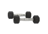 Rubber Dumbbell in Pair   with Metal Handles Pair of two 5 lbs Dumbbells