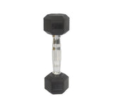 Rubber Dumbbell in Pair   with Metal Handles Pair of two 5 lbs Dumbbells