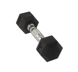 Rubber Dumbbell in Pair   with Metal Handles Pair of two 5 lbs Dumbbells