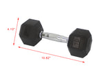 Rubber Dumbbell in Pair   with Metal Handles Pair of two 5 lbs Dumbbells