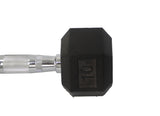 Rubber Dumbbell in Pair   with Metal Handles Pair of two 5 lbs Dumbbells