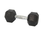 20 Lbs Metal Rubber Dumbbell in Pair Workout Training Exercise