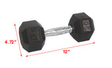 20 Lbs Metal Rubber Dumbbell in Pair Workout Training Exercise