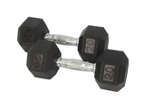20 Lbs Metal Rubber Dumbbell in Pair Workout Training Exercise