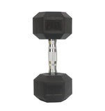 30 Lbs Metal Rubber Dumbbell in Pair Workout Training Exercise