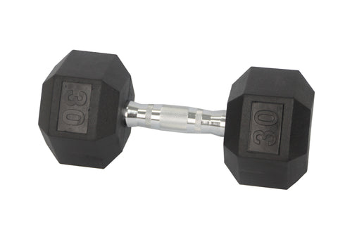 30 Lbs Metal Rubber Dumbbell in Pair Workout Training Exercise