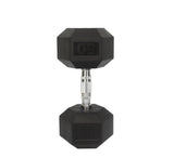 50 Lbs Metal Rubber Dumbbell in Pair Workout Training Exercise