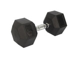50 Lbs Metal Rubber Dumbbell in Pair Workout Training Exercise