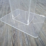 18"W X 12"D X 42.5" H Acrylic Podium Plexiglass Church Pulpit School Lectern 15198