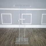 18"W X 12"D X 42.5" H Acrylic Podium Plexiglass Church Pulpit School Lectern 15198