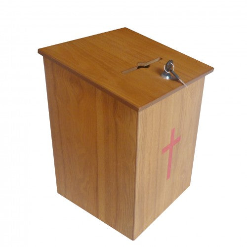 Fixturedisplays Wood Church Collection Fundraising Box Donation Chari