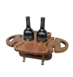 Wine Caddie Serving Tray Condiment Glass Caddy Nook Party Serving Tray 15206