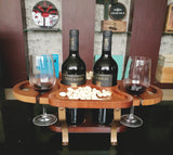 Wine Caddie Serving Tray Condiment Glass Caddy Nook Party Serving Tray 15206