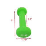 Neoprene Coated Dumbbell Weights 1 Pounds Single Pack Blue Soft Hex Ends 1PC