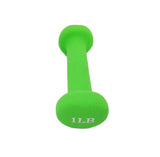 Neoprene Coated Dumbbell Weights 1 Pounds Single Pack Blue Soft Hex Ends 1PC