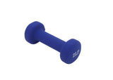 Neoprene Coated Dumbbell Weights 2 Pounds Single Pack Blue Soft Hex Ends 1PC