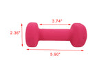 Neoprene Coated Dumbbell Weights 3 Pounds Single Pack Blue Soft Hex Ends 1PC