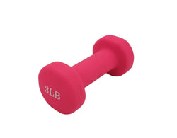 Neoprene Coated Dumbbell Weights 3 Pounds Single Pack Blue Soft Hex Ends 1PC