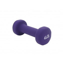 Neoprene Coated Dumbbell Weights 4 Pounds Single Pack Blue Soft Hex Ends 1PC