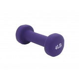 Neoprene Coated Dumbbell Weights 4 Pounds Single Pack Blue Soft Hex Ends 1PC
