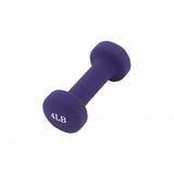 Neoprene Coated Dumbbell Weights 4 Pounds Single Pack Blue Soft Hex Ends 1PC
