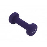 Neoprene Coated Dumbbell Weights 4 Pounds Single Pack Blue Soft Hex Ends 1PC
