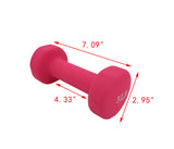Neoprene Coated Dumbbell Weights 5 Pounds Single Pack Blue Soft Hex Ends 1PC