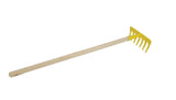 Kids Garden Tool Toy 9 TOOTH RAKE 28 Long Reduced Size Wood Handle Metal Head
