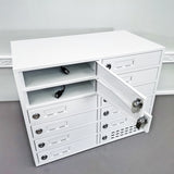 12 Slot Tablet Phone Charging Locker Cabinet USB Secure Metal Station Make to order 90 Day lead time 15231-USB STAYONLOCK