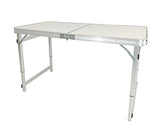 Aluminum Folding Table 4 Foot Adjustable Height Lightweight Portable Table