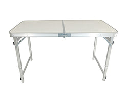 Aluminum Folding Table 4 Foot Adjustable Height Lightweight Portable Table
