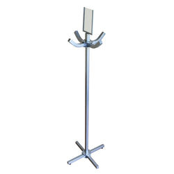 FixtureDisplays Mobile Coat Hanging Rack Table Bed Side Hanger Bag Merchandiser 15238 Silver