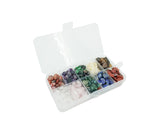 Crystal Quartz,1/2 lb 10 Stone Mix: red/tangerine quartz, amethyst