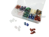 Crystal Quartz,1/2 lb 10 Stone Mix: red/tangerine quartz, amethyst