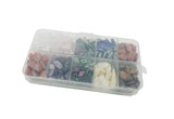 Crystal Quartz,1/2 lb 10 Stone Mix: red/tangerine quartz, amethyst