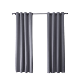 Bedroom Blackout Curtains 2X49 Wide 63 Tall Grey Thick Quality Window Curtains