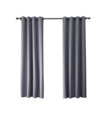 Bedroom Blackout Curtains 2X49 Wide 63 Tall Grey Thick Quality Window Curtains
