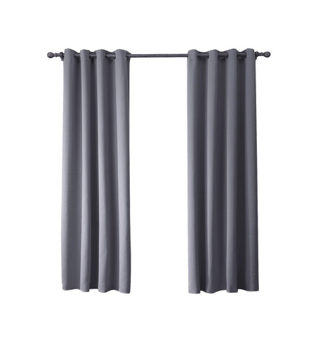 Bedroom Blackout Curtains 2X49 Wide 63 Tall Grey Thick Quality Window Curtains