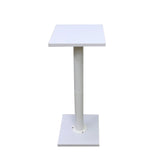 12X12X17-32" Tall Riser Stand Steel Tube White Wood Platform Plant SculptureLamp 15250