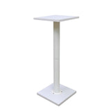 12X12X17-32" Tall Riser Stand Steel Tube White Wood Platform Plant SculptureLamp 15250