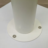 12X12X17-32" Tall Riser Stand Steel Tube White Wood Platform Plant SculptureLamp 15250