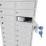 30-Slot Cell Phone Charging Locker USB Cabinet Key Retention Steel Storage Box 15251-STAYON-LOCK